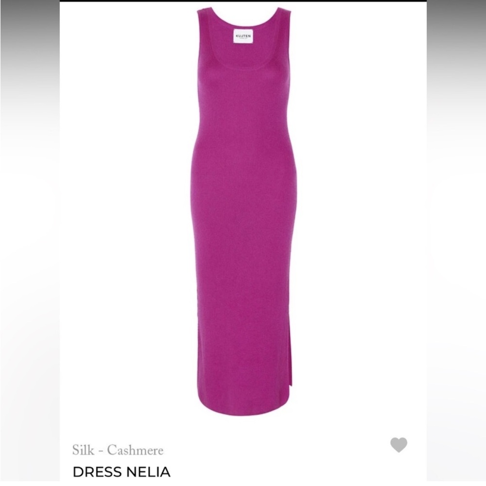 Luxury Kujten “Nelia” Magenta Cashmere/Silk Dress - like new - XS/S
